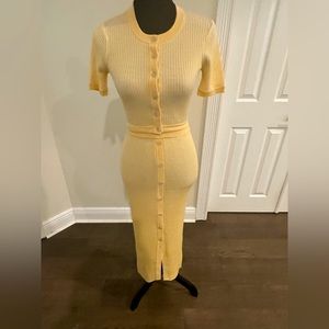 NWT Nadaam Merino Wool silk Short sleeve cardigan &  Skirt 💛